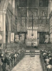 Interieur van de St. Albans Kerk, Holborn, eind 19e eeuw
