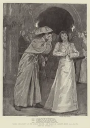 Romeo en Julia in het Lyceum Theater, het Masker bij Capulet