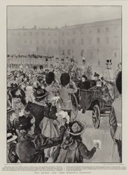 De koningin en het eerbetoon van de vrouwen