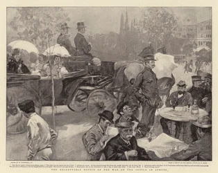 Het betreurenswaardige effect van de oorlog op de mensen in Athene