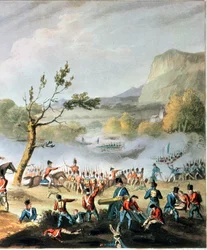 Slag bij Maida, 4 juli 1806, gegraveerd door Thomas Sutherland (detail)