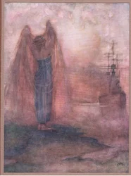 Halifax. In de mist steken mijn beschermende boegen uit