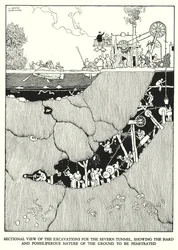 Illustratie voor Railway Ribaldry door W Heath Robinson