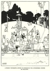 Illustratie voor Railway Ribaldry door W Heath Robinson