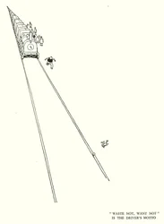 Illustratie voor Railway Ribaldry door W Heath Robinson