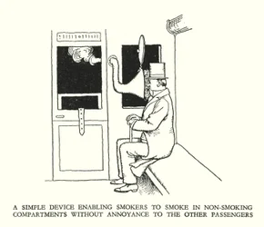 Illustratie voor Railway Ribaldry door W Heath Robinson