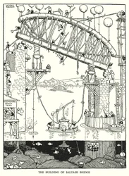 Illustratie voor Railway Ribaldry door W Heath Robinson
