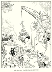 Illustratie voor Railway Ribaldry door W Heath Robinson