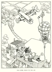 Illustratie voor Railway Ribaldry door W Heath Robinson
