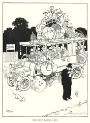 Illustratie voor Railway Ribaldry door W Heath Robinson