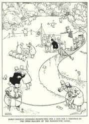 Illustratie voor Railway Ribaldry door W Heath Robinson