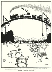 Illustratie voor Railway Ribaldry door W Heath Robinson
