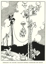 Illustratie voor Railway Ribaldry door W Heath Robinson