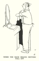 Wanneer de knopen van de rugbeugels eraf vallen (litho)