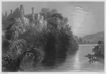 Lismore Kasteel, County Waterford (gravure)