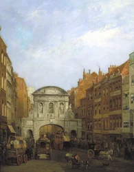 Temple Bar vanaf de Strand, Londen