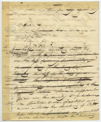 Concept van brief van William H. Ashley, Washington, begint - 