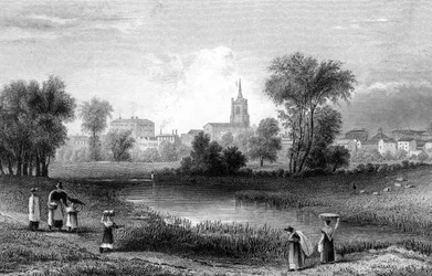 Chelmsford, Essex, gegraveerd door John Rogers, 1831