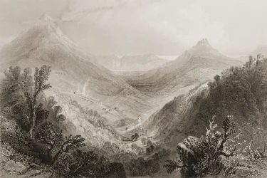 Glen of the Downs, County Wicklow, Ierland, uit 