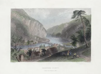 Harpers Ferry (vanaf de Potomac-zijde), uitgegeven 1839