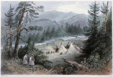 Indiaans kamp bij General