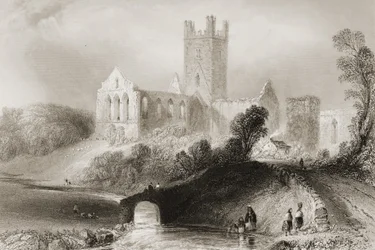 Jerpoint Abbey, County Kilkenny, Ierland, uit 