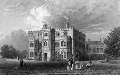 Marks Hall, Coggeshall, Essex, gegraveerd door John Carr Armytage, 1833
