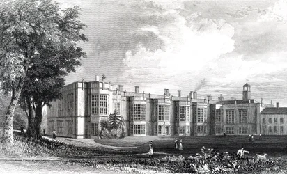 New Hall, nabij Chelmsford, Essex, gegraveerd door William Watkins, c.1832