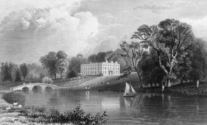 Rivenhall Place, Essex, gegraveerd door John Carr Armytage, 1831