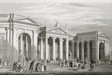 De Bank van Ierland, Dublin, gebouwd in 1729, uit 