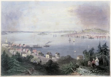 Uitzicht op Halifax - in "Canadian Scenery illustrated" door William Henri Barlett, ed. George Virtue