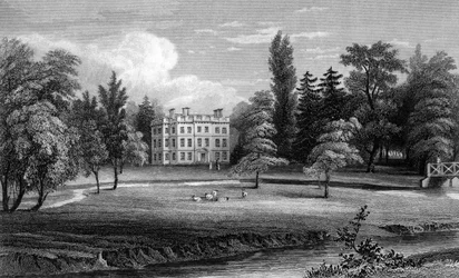 Writtle Lodge, Essex, gegraveerd door William Tombleson, 1832