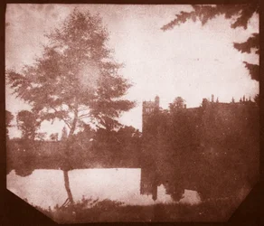 Lacock Abbey in weerspiegeling, ca. 1840