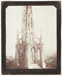 Scott Monument in aanbouw, 1844