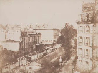 Uitzicht op de Boulevards in Parijs