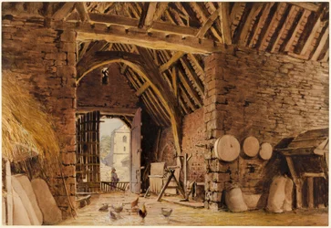 Een Schuurinterieur