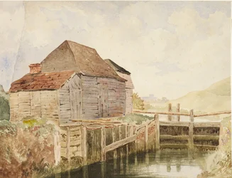 Oude molen en sluisdeuren (St. Catherine