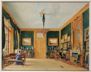 De Groene Tekenzaal van de Graaf van Essex in Cassiobury, 1823