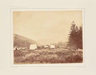 Kamp bij de monding van de Téton Cañon