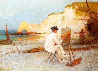 Een schilder aan zee, c.1885