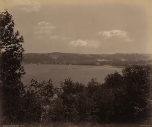 Cayuga Meer in de richting van Ithaca, ca. 1895 (foto)