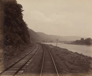 Hemlock Run bocht, bij Towanda, c. 1895 (foto)