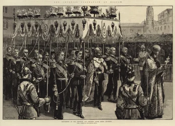 Processie van de Keizer en Keizerin (gravure)