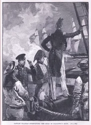 Kapitein Walpole onderschept de schepen van de Hertog van Saldanha