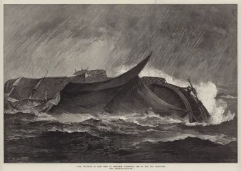 HMS Eurydice zoals voor het laatst gezien door Benjamin Cuddiford, een van de twee overlevenden