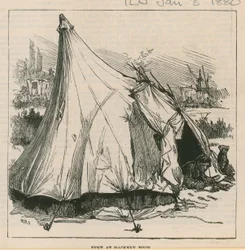 Schetsen van Zigeunerleven; Tent in Hackney Wick