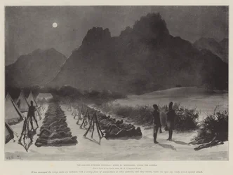 De Vooruitgang naar Dongola, Sonki bij Maanlicht, binnen de Zareba