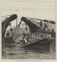 De botsing in de Solent, het verwijderen van het wrak van het jacht Mistletoe