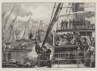 De Prins van Wales start de Jubileum Jachtwedstrijd