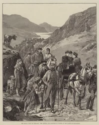 Het Koninklijk Bezoek aan Ierland, de Prins en Prinses van Wales bij de Meren van Killarney